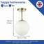 Bruning Traditional Glass Globe IP44 Bathroom Ceiling Light Fixture-1261725914