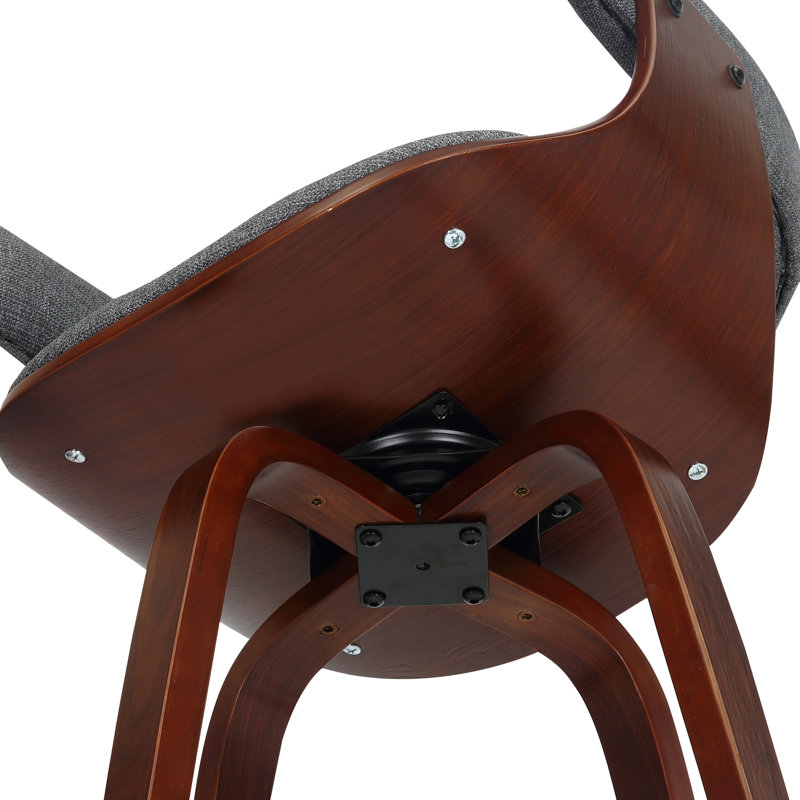 Tabouret Keisha, Tabouret de comptoir (siège d'une hauteur de 27,1, Gris