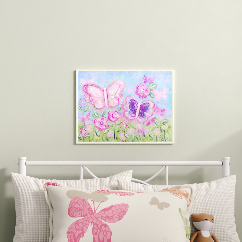 «Vada Butterflies», impression, H 13 po x l 19 po, Plaque en bois