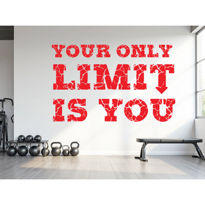Décalcomanie murale "Your Only Limit Is You" - Citation de motivation
