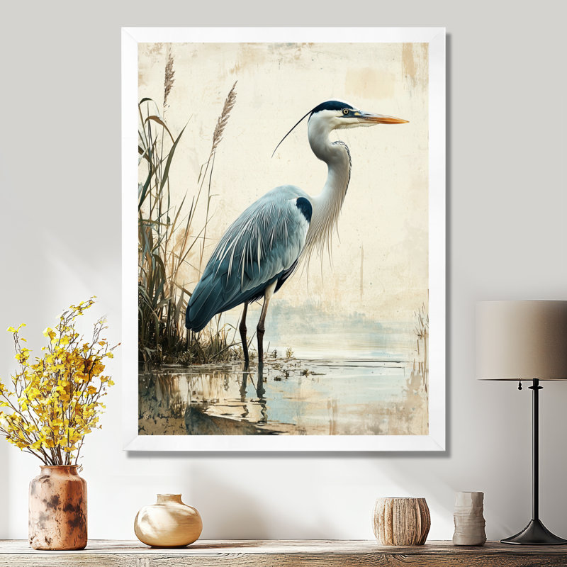 Aurionna - paysages, art mural sur toile, H 20 po x l 12 po, Picture Framed, Blanc