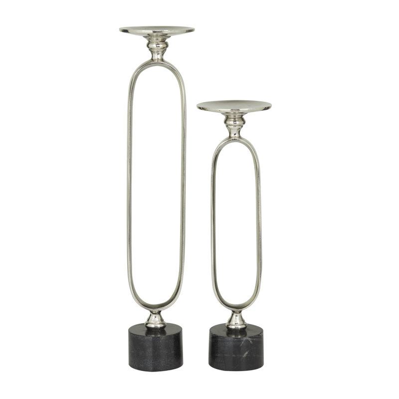 Ensemble de chandelles de table 2 pièces, Argent