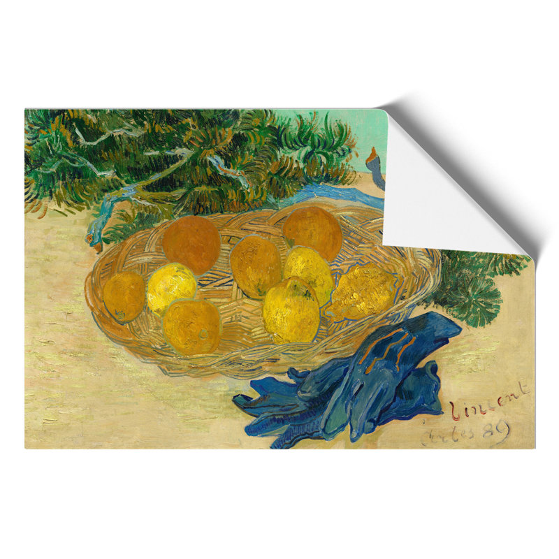 Still Life Of Oranges And Lemons by Vincent Van Gogh - No Frame Painting, 30cm H x 42cm W x 0.1cm D