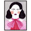 Dame en rose - peinture sur toile-78599732-78599731
