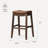 Maven Lane Sophia Wooden Backless Stool with Faux Leather Upholstery-112251012-112251009