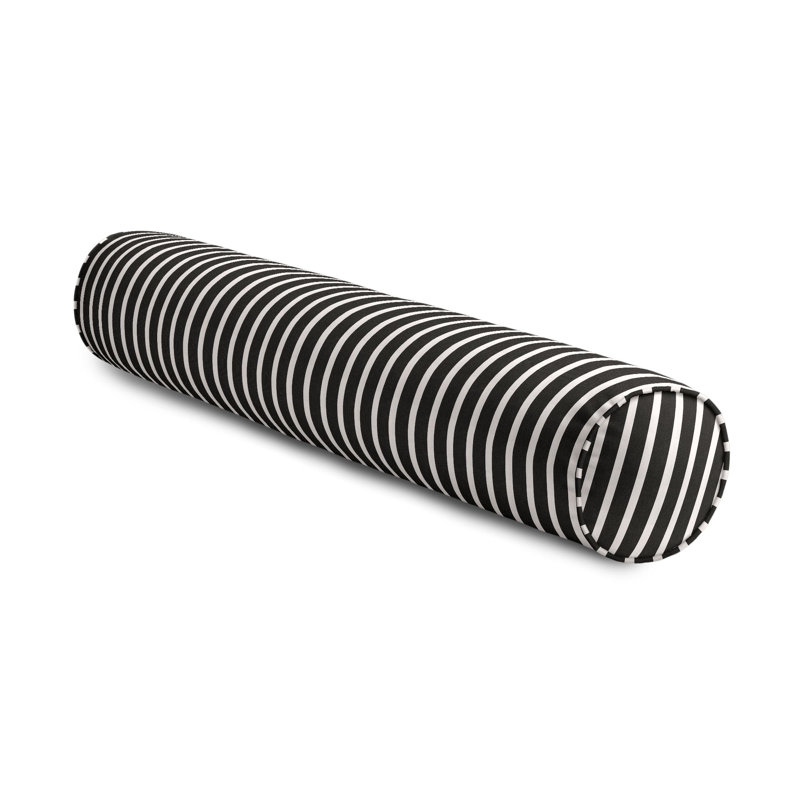 Shore Bolster Pillow Cover & Insert, Black, 9" x 48"