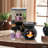 Hosley Black Ceramic Oil Warmer with 2 10ml Warming Oil Gift Set, Use with Tealights Ideal for Spa and Aromatherapy Use with Hosley Brand Essential Oils and Fragrance Oils