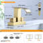 Robinet de lavabo pour salle de bain à poignée double 4 pouces avec ensemble de bonde avec drain-98449795