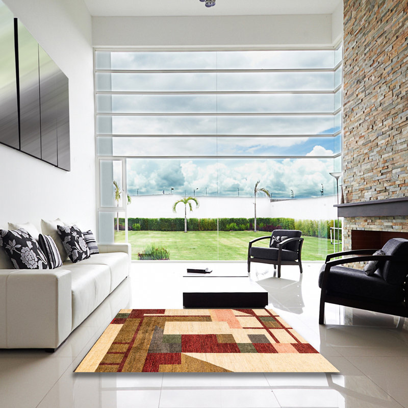 Mohtad Abstract Indoor Rug, Square 3'