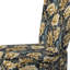Chaise d'appoint rembourrée beige et bleue avec pivoines damassées Opulence