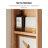 Space Saving Solid Wood Narrow Bookcase with Drawer Storage