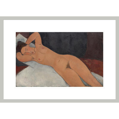 «Nude (Nu)» par Amedeo Modigliani - estampe numérique encadrée