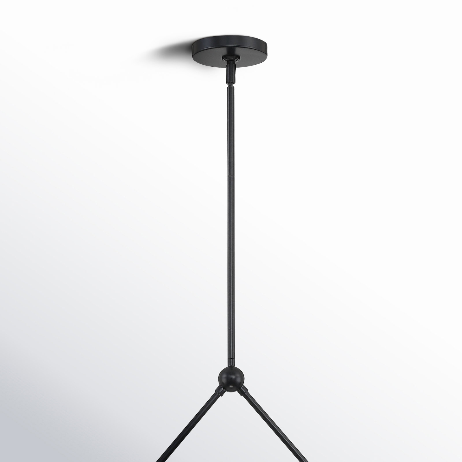 Kinston 2-Light Chandelier, Black