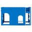 Lit mezzanine simple pour enfants avec guirlande lumineuse à DEL, bleu Klein