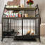And Iron Pet Cage With Storage - Construction, Beige + Black, 50.31 In. High, 23.57 Wide, 35.83 Deep-816498055
