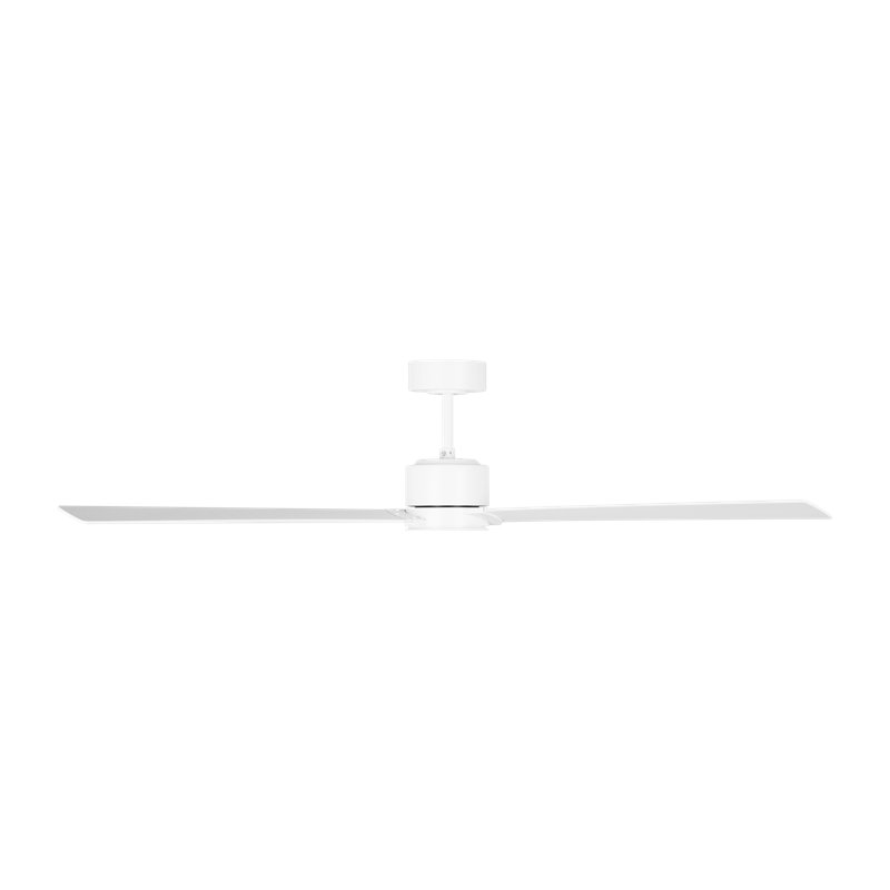 Rozzen Smart 60-inch indoor/outdoor ceiling fan in Matte White with Matte White blades from Visual Comfort Fan, Matte White