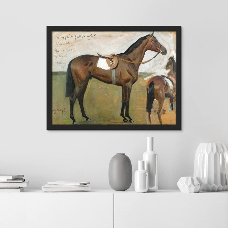 «Green Vintage Horse Saddle» sur, Noir, H 8 po x l 10 po
