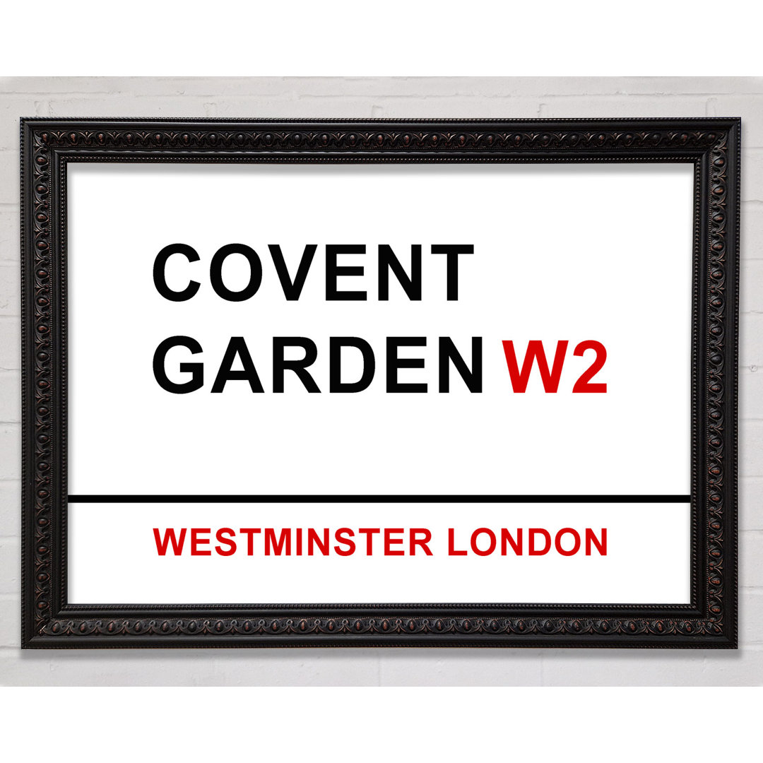 Covent Garden Signs - Einzelne Bilderrahmen Kunstdrucke