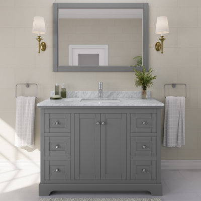 Ensemble de meuble-lavabo simple 48 po avec miroir Avery