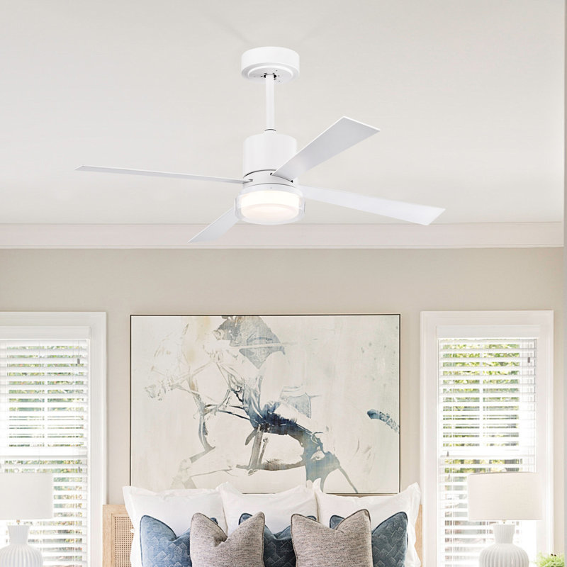 Kessia 48'' Ceiling Fan with LED Lights, White