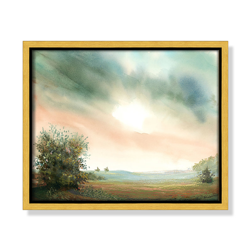 «Valaida Edge Print» par Dena Ann Adams, H 9,5 po x l 11,5 po, Doré