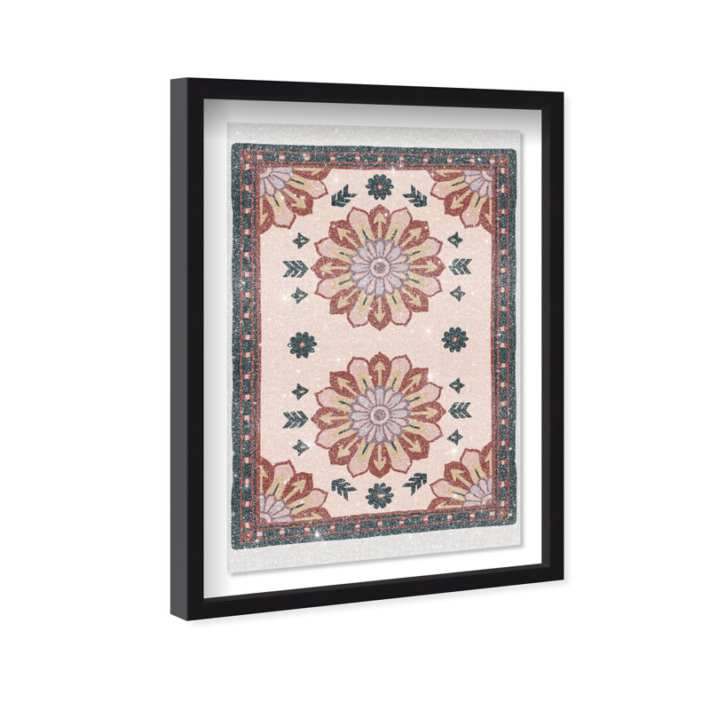 Midnight Damask Print by Oliver Gal, 31.5"H x 21.5"W, Black Shadowbox
