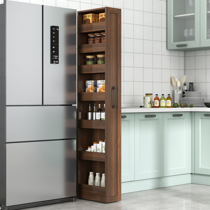 Garde-manger coulissant moderne à 7 niveaux Kovar avec finition en mélamine et conception compacte