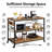 Eastway 47.5" Iron Kitchen Island with Locking Wheels ,2 AC Outlets-1433397234
