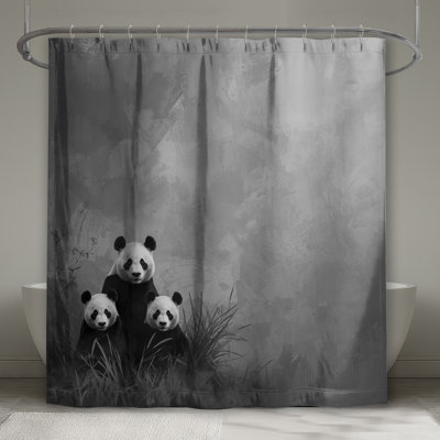 Rideaux de douche Family of Giant Pandas