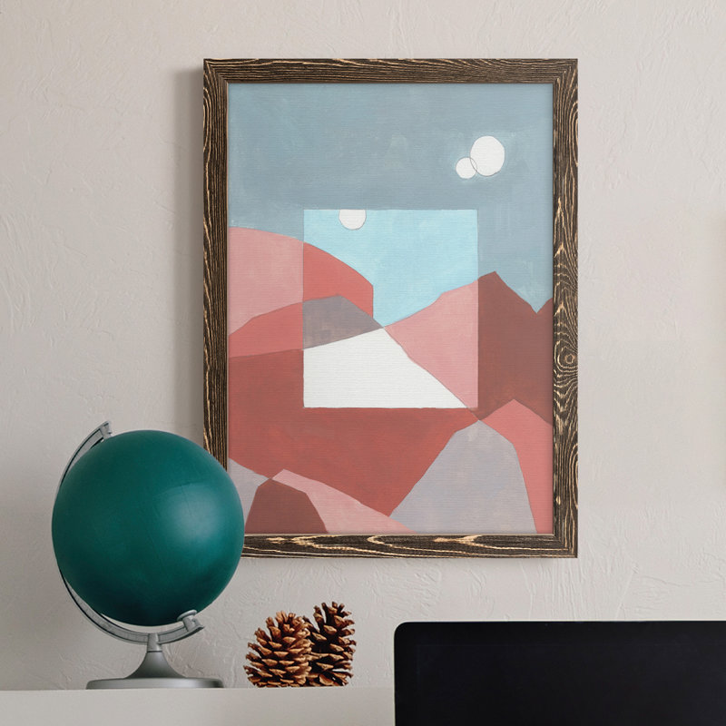 Desert Dreamscape I, toile encadrée de qualité supérieure - prête à être accrochée, H 17 po x l 20 po x P 1 po, Noyer