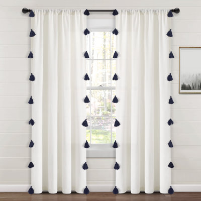Panneau de rideau simple semi-transparent Lush Decor Boho