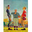«Coin Toss» par Norman Rockwell, reproduction sur toile tendue-834037216