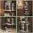 Nut-Brown Modern Solid wood rotating bookshelf