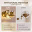 Luminaire de meuble-lavabo vintage doré avec abat-jour en cristal-702566603