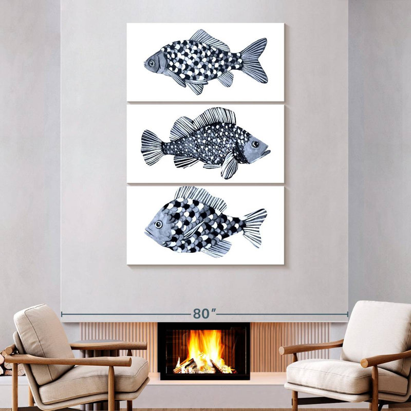 Blue Fish II, 74" H x 48" W