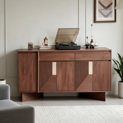 Black walnut solid wood simple style sideboard