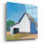 Art mural en verre épique «Homestead Barn 6» par Carol Young, 12 po x 12 po