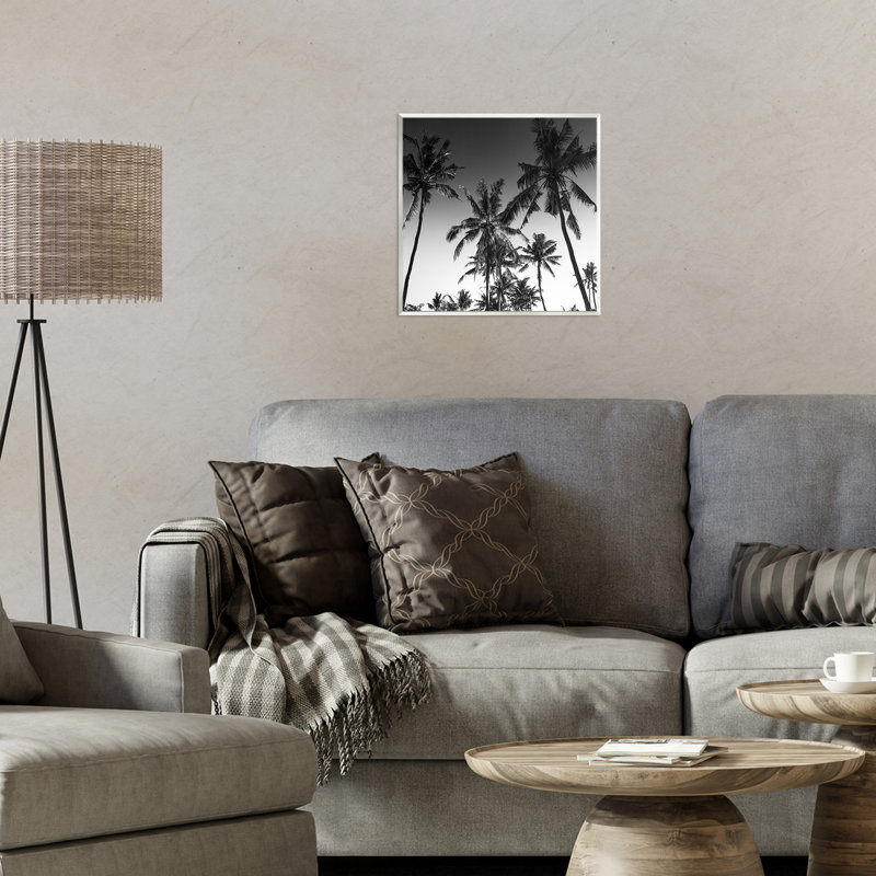 Plaque murale Palm Sunset Stark Contrast, design par Danita Delimont