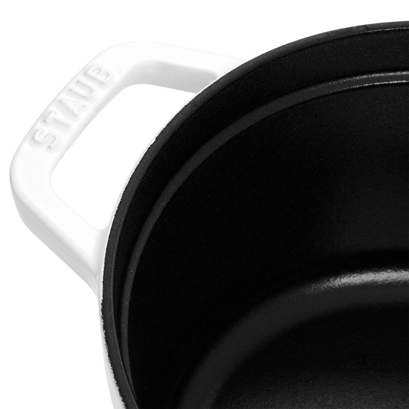 Cocotte ovale en fonte Staub, Blanc, 5,75 pte