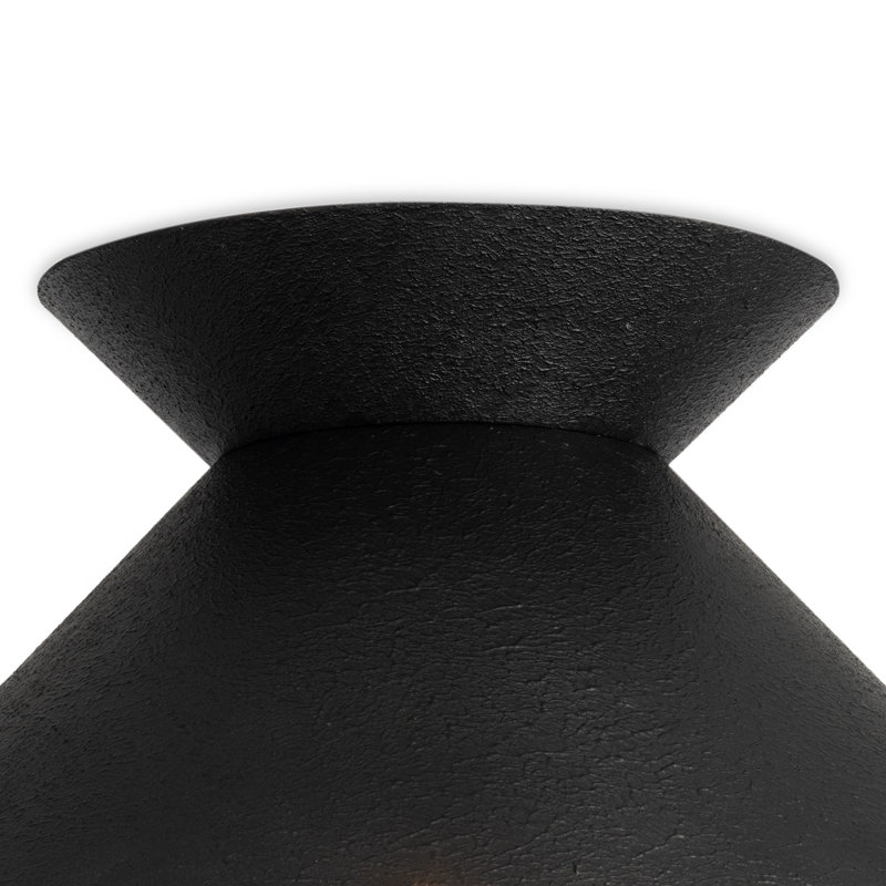 Modern Black and Gold Aluminum Flush Mount Light
