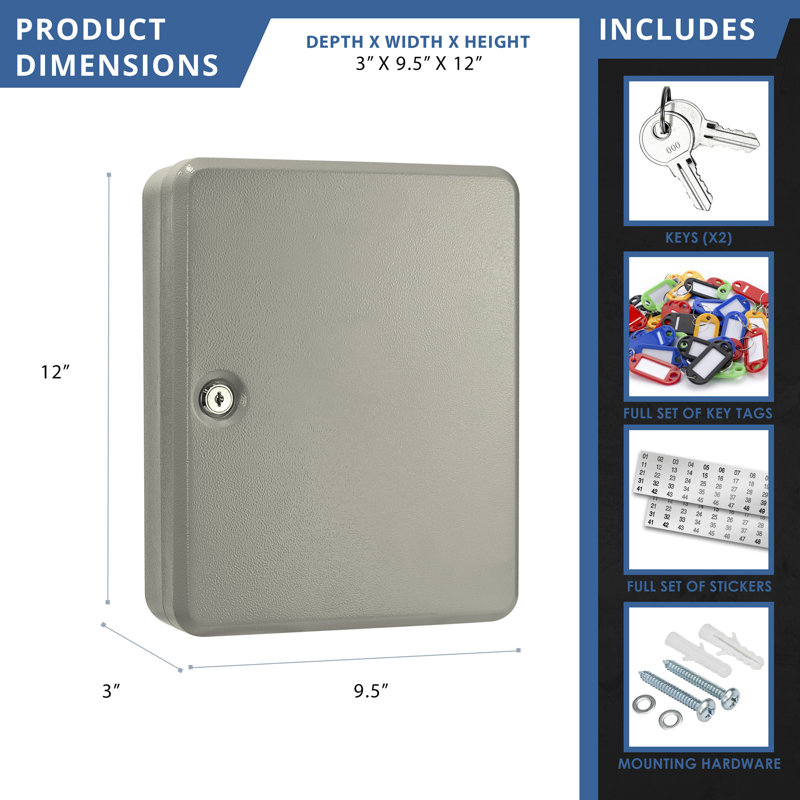105 KEYS LOCK BOX GREY