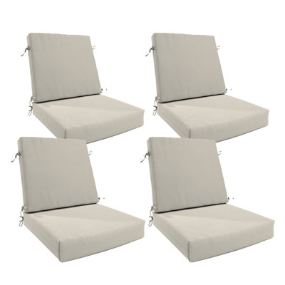 Ensemble de coussins de chaise d'extérieur 4 pièces Sunbrella