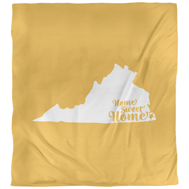 Housse de couette réversible simple et réversible home norfolk en microfibre, Housse de couette pour très grand lit, Jaune