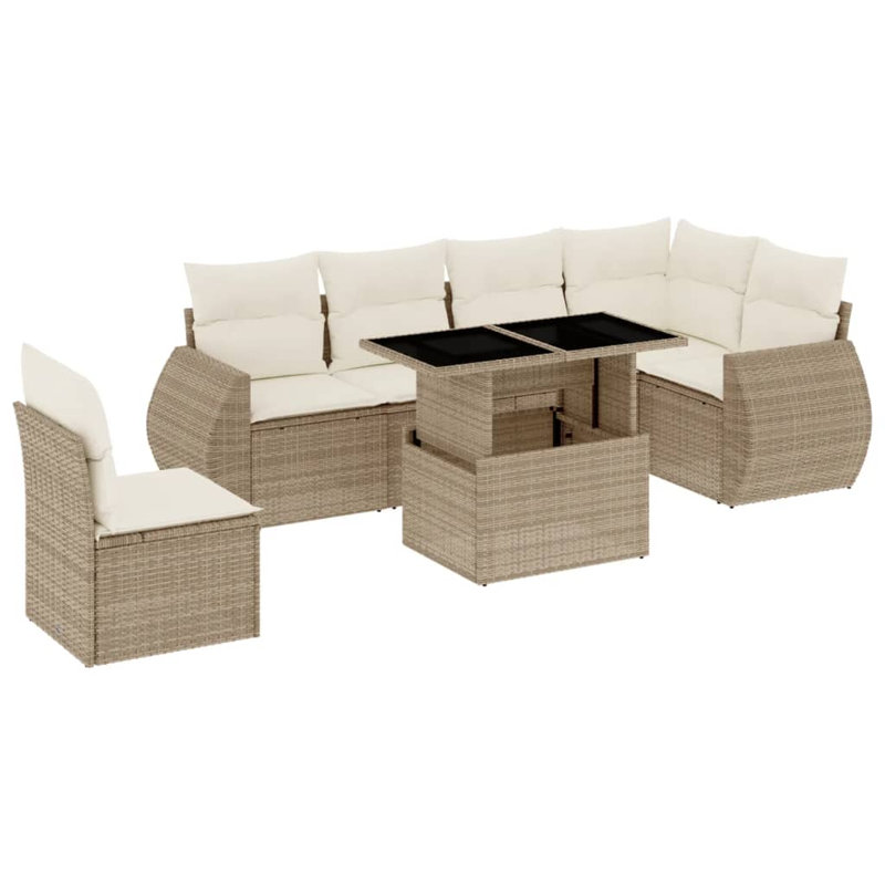 Ensemble de canapé modulaire en rotin PE 7 pièces Vidaxl