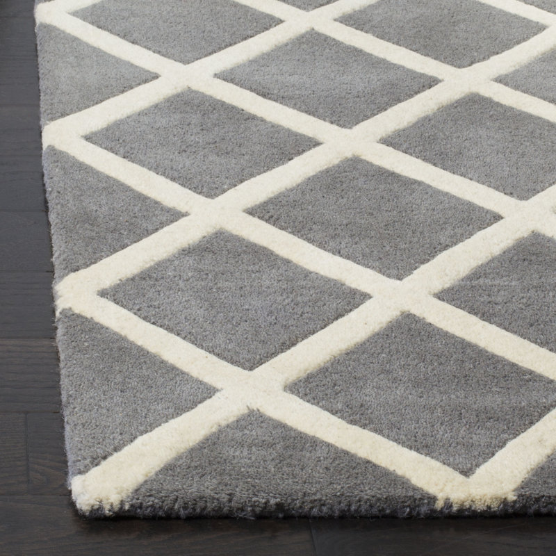 Teresita Hand Tufted Wool Geometric Rug, Rectangle 8'9" x 12'