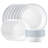 Dinnerware Set, Service For 6, Lightweight Round Plates And Bowls Set, Triple Layer Glass, Chip Resistant, Microwave And Dishwasher Safe, (Caspian/18 Pieces)