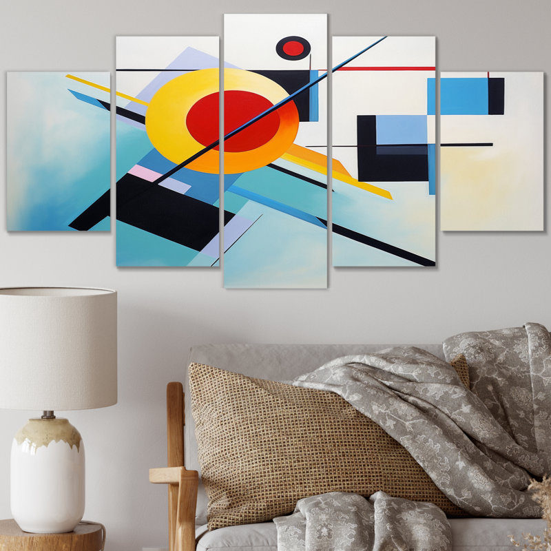 Impression sur toile abstraite colorée de suprématisme - IV