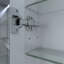 48 po L x H 30 H Armoire à pharmacie en aluminium argenté avec miroir, conduit, horloge