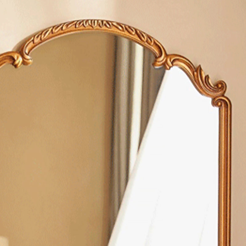 French-Style Retro Arched Full-Length Mirror That Can Be Hung Or Placed On The Wall, 66.93" x 23.62"