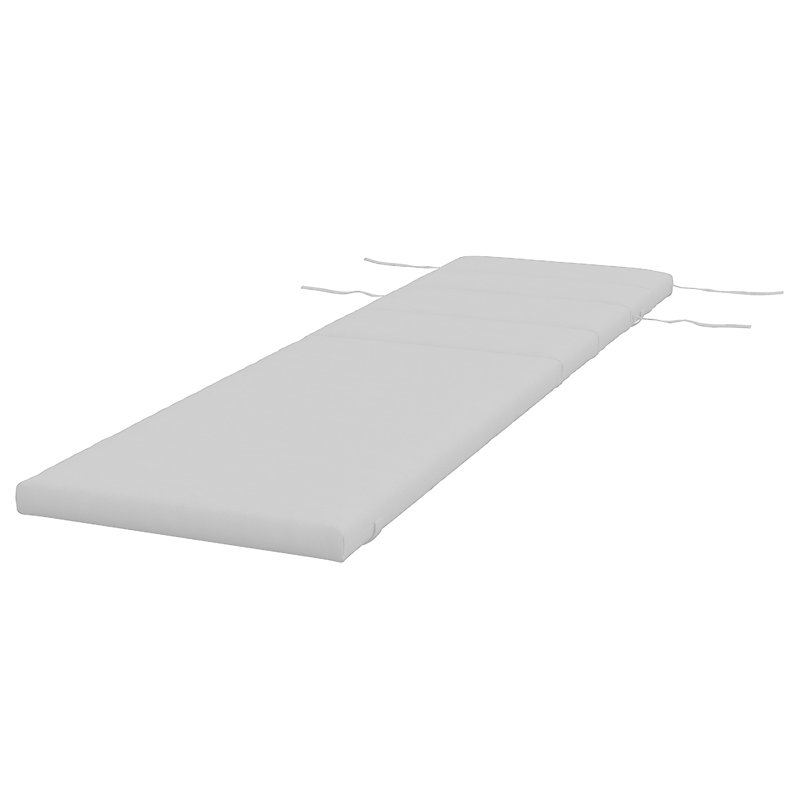 Coussin de chaise longue d'extérieur avec attaches de dossier, gris clair